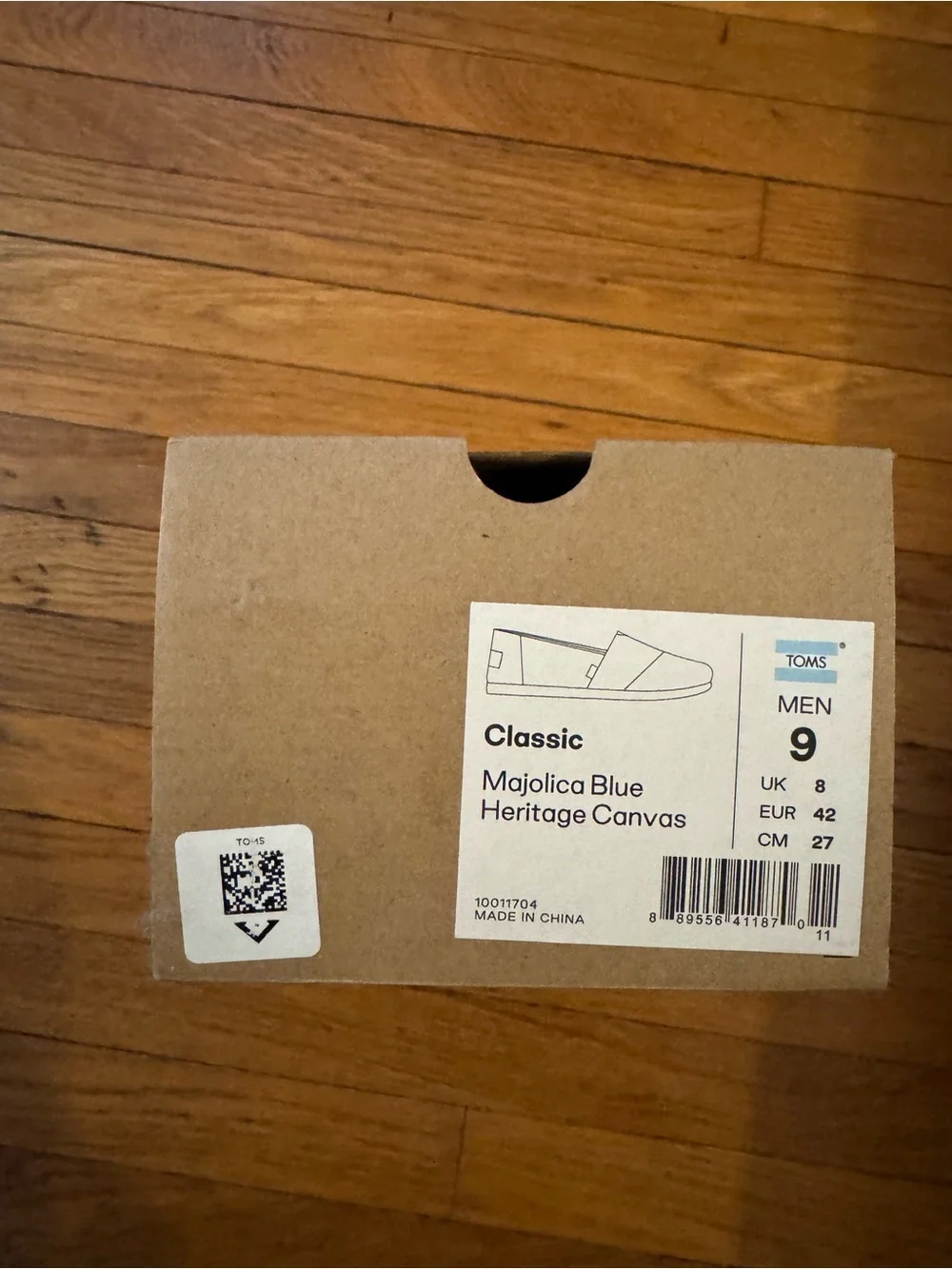 Toms Classic Slip-On in Majolica Blue Canvas